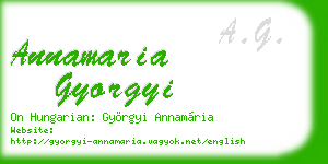 annamaria gyorgyi business card