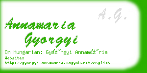 annamaria gyorgyi business card